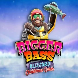 Bigger Bass Blizzard Christmas Catch slot logo by Pragmatic Play at Vegasino Casino