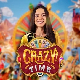 Crazy Time slot icon by Evolution, available at Vegasino Casino