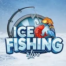 Ice Fishing Live online game logo by Evolution on vegasinoonline.casino