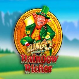Slingo Rainbow Riches online game logo by Gaming Realms on vegasinoonline.casino