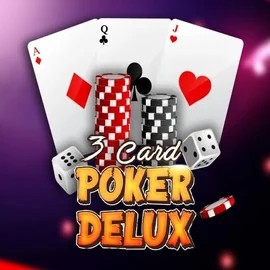 Official Poker logo: Three Card Poker Delux by Urgent Games at Vegasino Casino